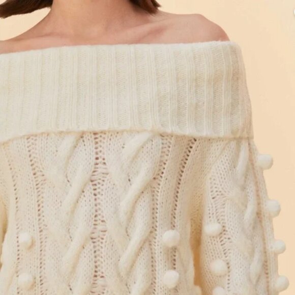 Farm Rio Off-White Braided Midi Sweater Dress Size: M NWT - Picture 8 of 16